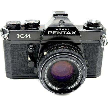 Pentax KM Cámara Analógica 35mm con Objetivo SMC 50mm f/2 Manual y Medidor de Luz