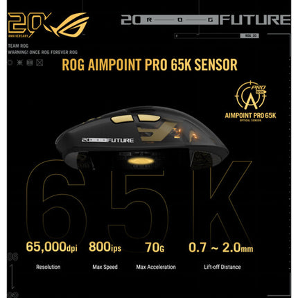 ASUS ROG Harpe II Extreme Edition 20 Ratón Gaming 65000 dpi 8000 Hz inalámbrico