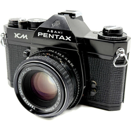 Pentax KM Cámara Analógica 35mm con Objetivo SMC 50mm f/2 Manual y Medidor de Luz
