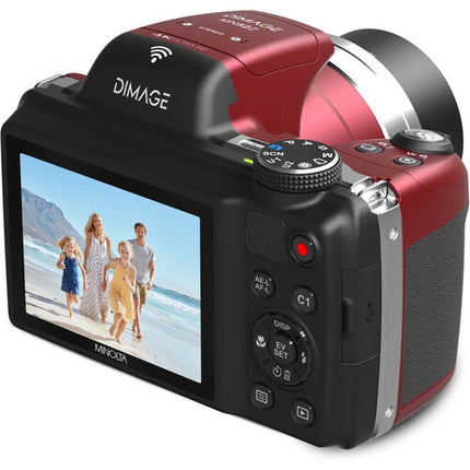 Minolta MN52Z DiMAGE Cámara Digital 20MP Zoom Óptico 52x Roja