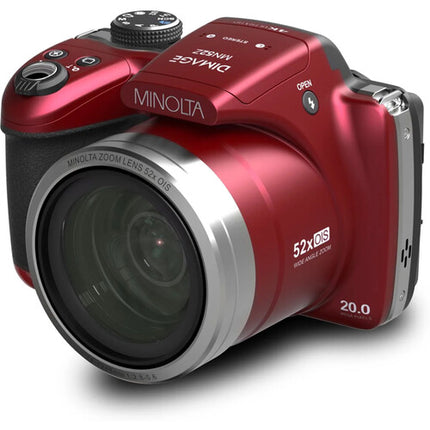 Minolta MN68Z DiMAGE Cámara Digital Roja 21MP 68x Zoom Óptico 32GB