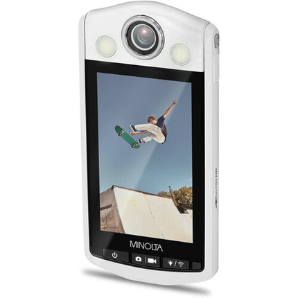 Minolta MN4KFLIP Cámara para Vlogging 64MP 4K con Soporte y Tarjeta 32GB