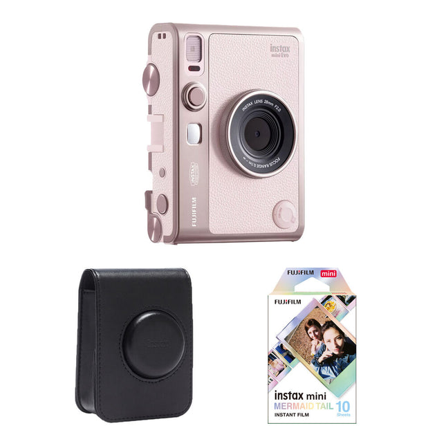 FUJIFILM instax mini EVO Cámara Instantánea Híbrida con Estuche y 10 Exposiciones
