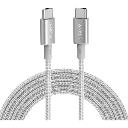 Anker Cable USB-C Trenzado 100W 10 pies Nylon Resistente Blanco