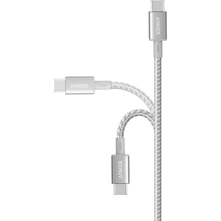 Anker Cable USB-C Trenzado 100W 10 pies Nylon Resistente Blanco