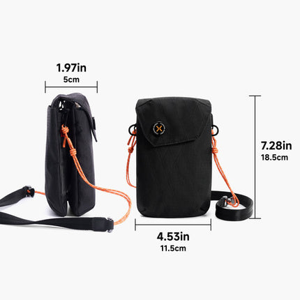 VSGO Black Snipe Urban Bolsa para Teléfono Negra con Correa Ajustable y Doble Compartimento