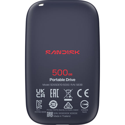 SANDISK 500GB Unidad Portátil USB-C 3.2 Gen 2 600MB/s Resistente Caídas
