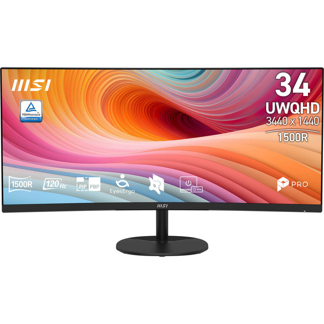 MSI PRO MP341CQ Monitor Curvo Ultrawide 34" 1440p 120 Hz HDR Negro
