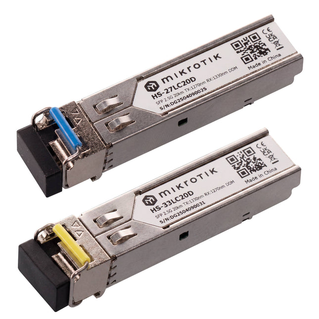 MikroTik HS-2733LC20D Transceptor SFP 2.5G Monomodo 1270nm 12.4 Millas