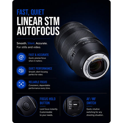 Samyang AF 60-180mm f2.8 Lente Zoom Full Frame Distancia 13.8"