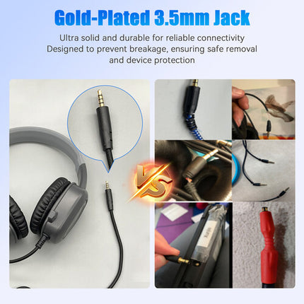 TechProtectus Auriculares Over-Ear con Cancelación de Ruido 3.5mm y Micrófono Integrado