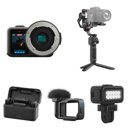 GoPro MISSION 1 PRO ILS Cámara 50MP 8K60 Estabilizador AI Kit Mic inalámbrico