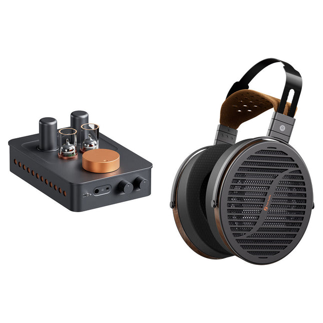 Fosi Audio GR70 Amplificador y Preamplificador con Auriculares Planar 97mm y Tubos 5654W