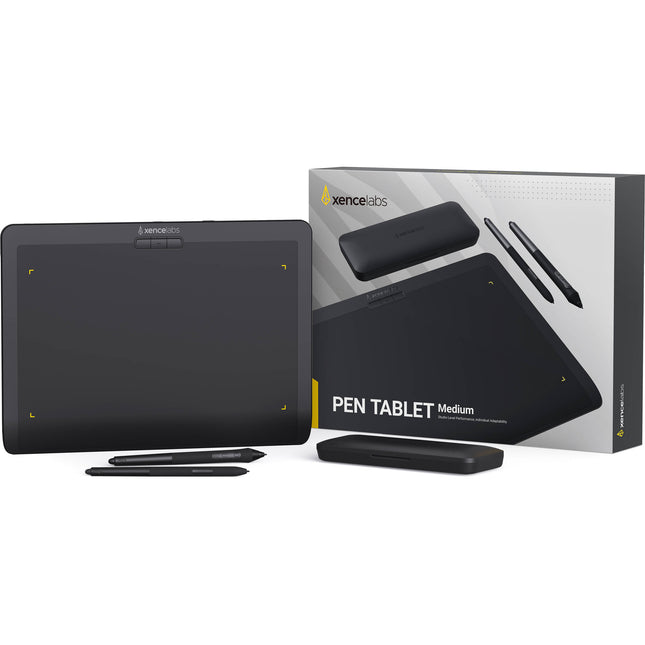 Xencelabs Pen Tablet Medium Negro 10.33x5.8 Pulgadas 8192 Niveles de Presión