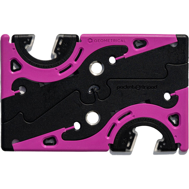 GEOMETRICAL PROv2 Tripode de Bolsillo Slim para Smartphones Thunder Pink con Adaptador 5.5-9.5mm