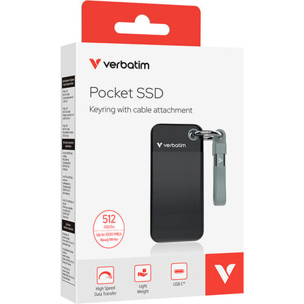 Verbatim 512GB SSD portátil USB-C 3.2 Gen 2 1000 MB/s con cable