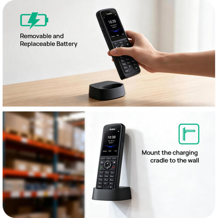 Yealink W59R Pro Teléfono Inalámbrico DECT con Pantalla 2.4'' y 28 Horas de Uso