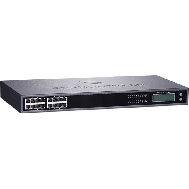Grandstream GXW4216 V2 16 Puertos FXS Pasarela VoIP con Puerto Gigabit y Pantalla LCD