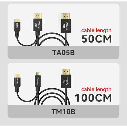 PORTKEYS Cable HDMI para Monitor LH7C 19.6" con USB-C y Control
