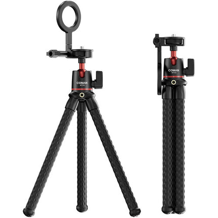 COMAN MT50 Trípode de Escritorio de Aluminio con Cabezal de Bola 4.4 lb y Montura GoPro