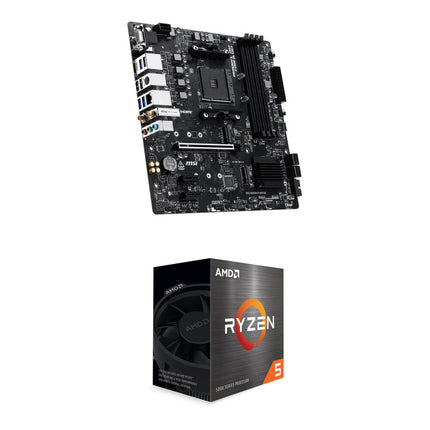 AMD Ryzen 5 5500 6 Núcleos 3.6 GHz y Placa MSI PRO B550M-P WIFI6E mATX