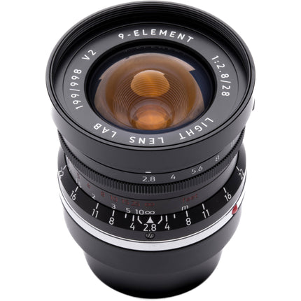 Light Lens Lab 28mm f/2.8 Lente Gran Angular Full Frame Leica M Negra