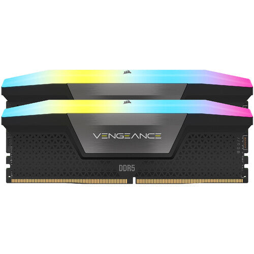 CORSAIR 32GB VENGEANCE RGB DDR5 6000 MT/s Memoria UDIMM 2x16GB negra