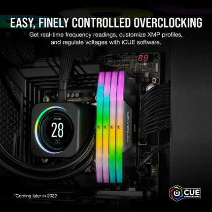 CORSAIR 32GB VENGEANCE RGB DDR5 6000 MT/s Memoria UDIMM 2x16GB negra