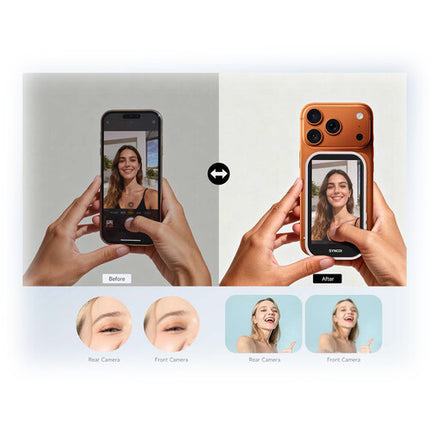 Synco XView M4 AI Monitor para Smartphone Negro con Luz Selfie y Batería 1800mAh