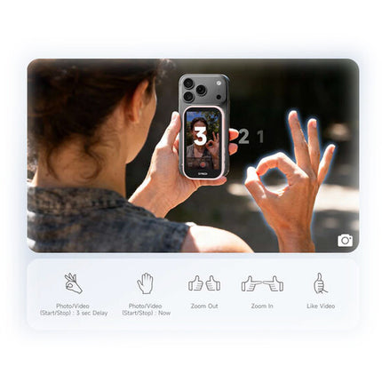 Synco XView M4 AI Monitor para Smartphone Negro con Luz Selfie y Batería 1800mAh