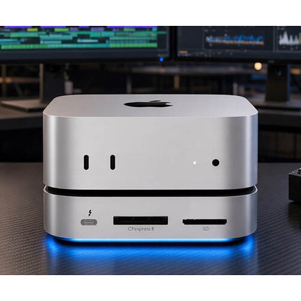 Atech Flash Technology MiniRaiden Pro Dock Thunderbolt 5 para Mac Mini con 3 puertos 8K120 y ranura SSD M.2
