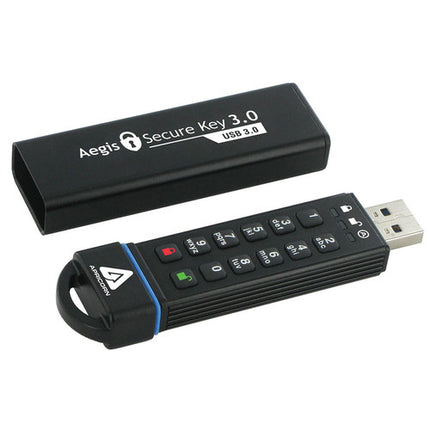 Apricorn 4TB Aegis Secure Key USB-A 3.2 Gen 1 Unidad Flash con Encriptación 256-Bit y Teclado Resistente