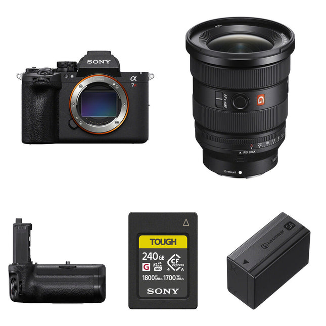 Sony a7R VI Cámara Sin Espejo 66.8MP con Lente 16-35mm f/2.8 y Kit de Rendimiento