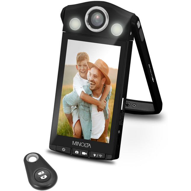 Minolta MN4KFLIP Cámara para Vlogging 64MP 4K Pantalla Táctil 3.5 Pulgadas