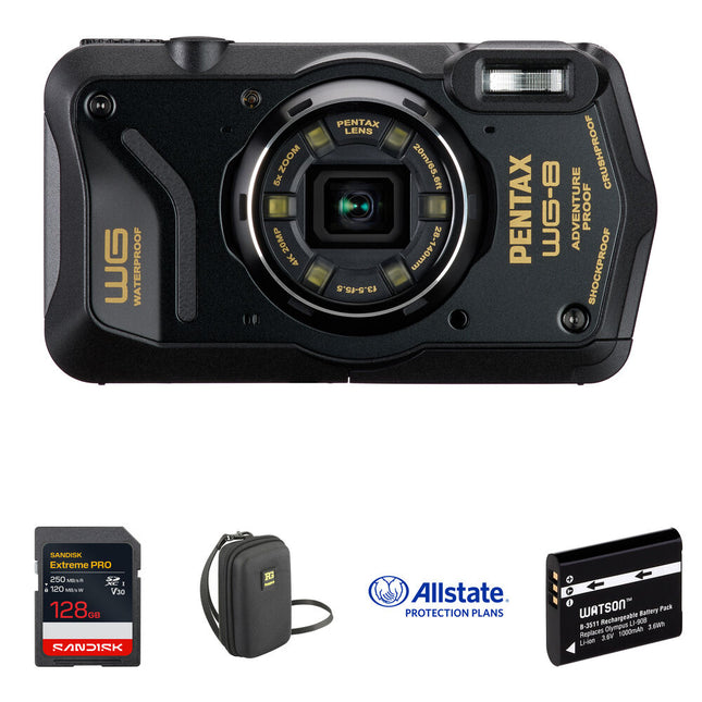 Ricoh PENTAX WG-8 Cámara Digital 20MP Zoom 5x Kit Protección y Batería