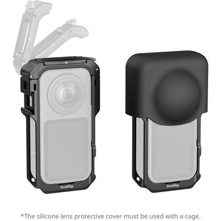 SmallRig Jaula de Aluminio para Cámara Insta360 X6 con Soporte y Funda de Silicona