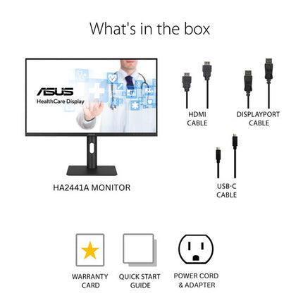 ASUS Monitor Sanitario 23.8" QHD IPS 2560x1440 Antirreflejo USB-C