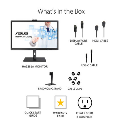 ASUS Monitor OLED UHD 4K 31.5" 8MP Anti-Reflejo para Salud