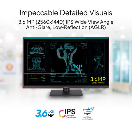 ASUS Monitor Clínico 23.8" QHD 2560x1440 USB-C IPS Antibacterial