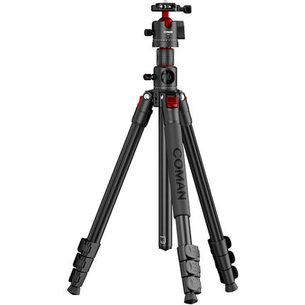 COMAN KX3939 Trípode Mini de Aluminio 71.3" Capacidad 11 lb Cabezal A32