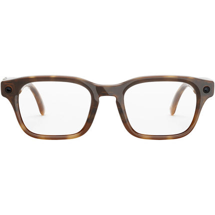 Meta Adventurer Gafas Estándar Montura Tortoise Lentes Claros 12MP 32GB Extensión Batería
