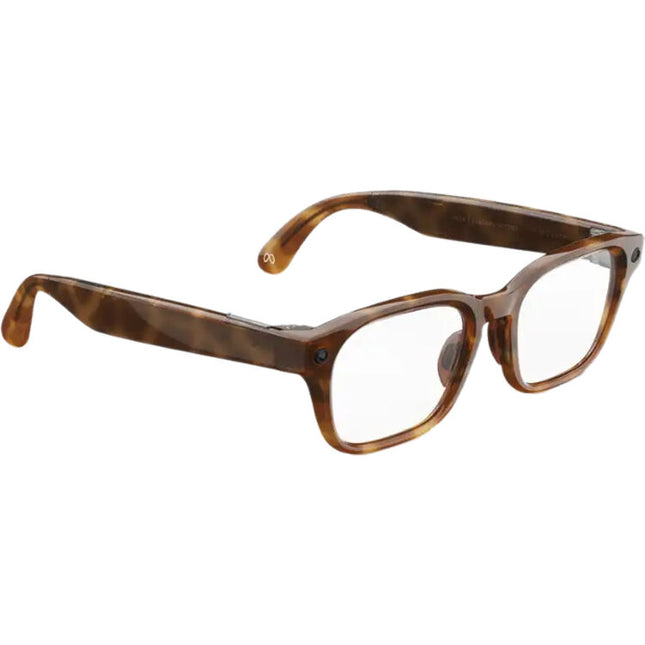 Meta Adventurer Gafas Estándar Montura Tortoise Lentes Claros 12MP 32GB Extensión Batería