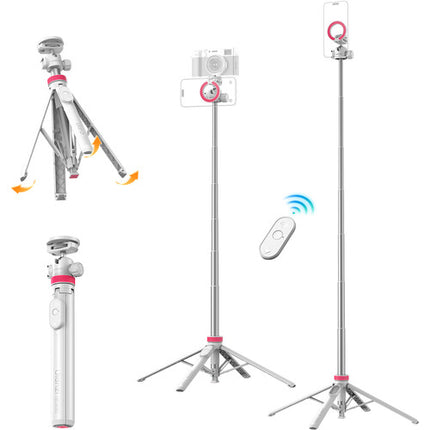 Ulanzi MT-44M Palo Selfie y Quadpod 2 en 1 Blanco 1/4"-20 4.8' Extensible