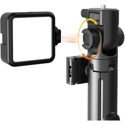 Ulanzi Auto-Open Selfie Stick Quadpod con Clamp para Teléfono 5.9' Extensible Bluetooth Remoto