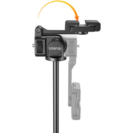 Ulanzi Auto-Open Selfie Stick Quadpod con Clamp para Teléfono 5.9' Extensible Bluetooth Remoto