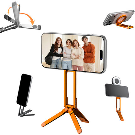 Ulanzi MA30S Soporte para Teléfono con Clip Carabiner Plata Slim 225° Tilt