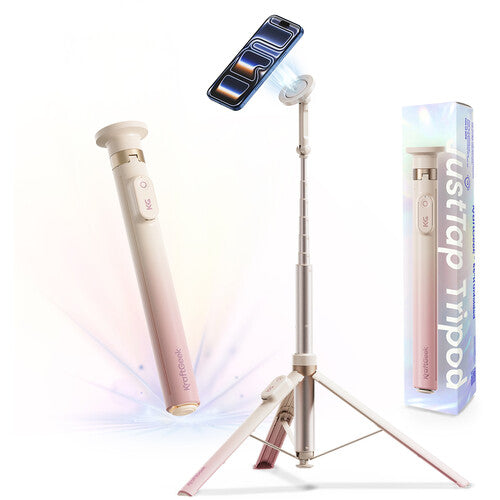 KraftGeek Trípode Magnético para Smartphone Rosa Ombre Altura Ajustable 13-66" Bluetooth Remoto