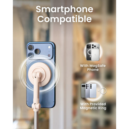 KraftGeek Trípode Magnético para Smartphone Rosa Ombre Altura Ajustable 13-66" Bluetooth Remoto