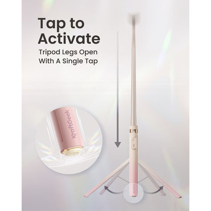 KraftGeek Trípode Magnético para Smartphone Rosa Ombre Altura Ajustable 13-66" Bluetooth Remoto