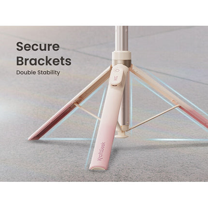 KraftGeek Trípode Magnético para Smartphone Rosa Ombre Altura Ajustable 13-66" Bluetooth Remoto